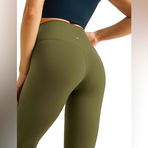 Colorfulkoala Women's High Waisted Legging - Olive Green - Medium - Picture 3 of 8